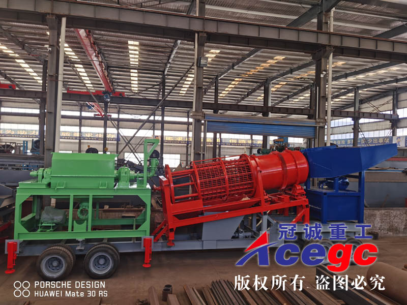  Portable trommel screen car